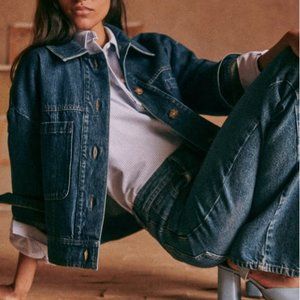 Sézane Erwana Jacket in Denim Blue Size 40/US 8